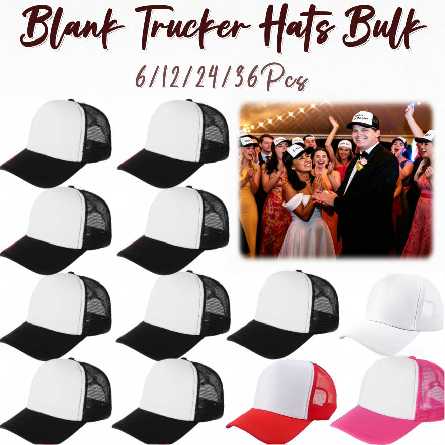 6-36개 블랭크 트러커 모자 대량 DIY 웨딩 야구  - Trucker Cap Mesh 리뷰 및 가격