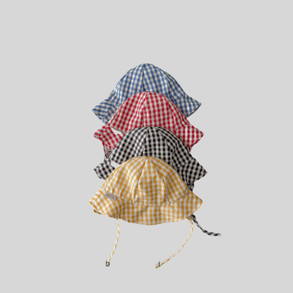 인스 스타일 체크무늬 아기 버킷햇 봄 여름 얇은 챙 넓 - Sun Hat Wide Brim 리뷰 및 가격