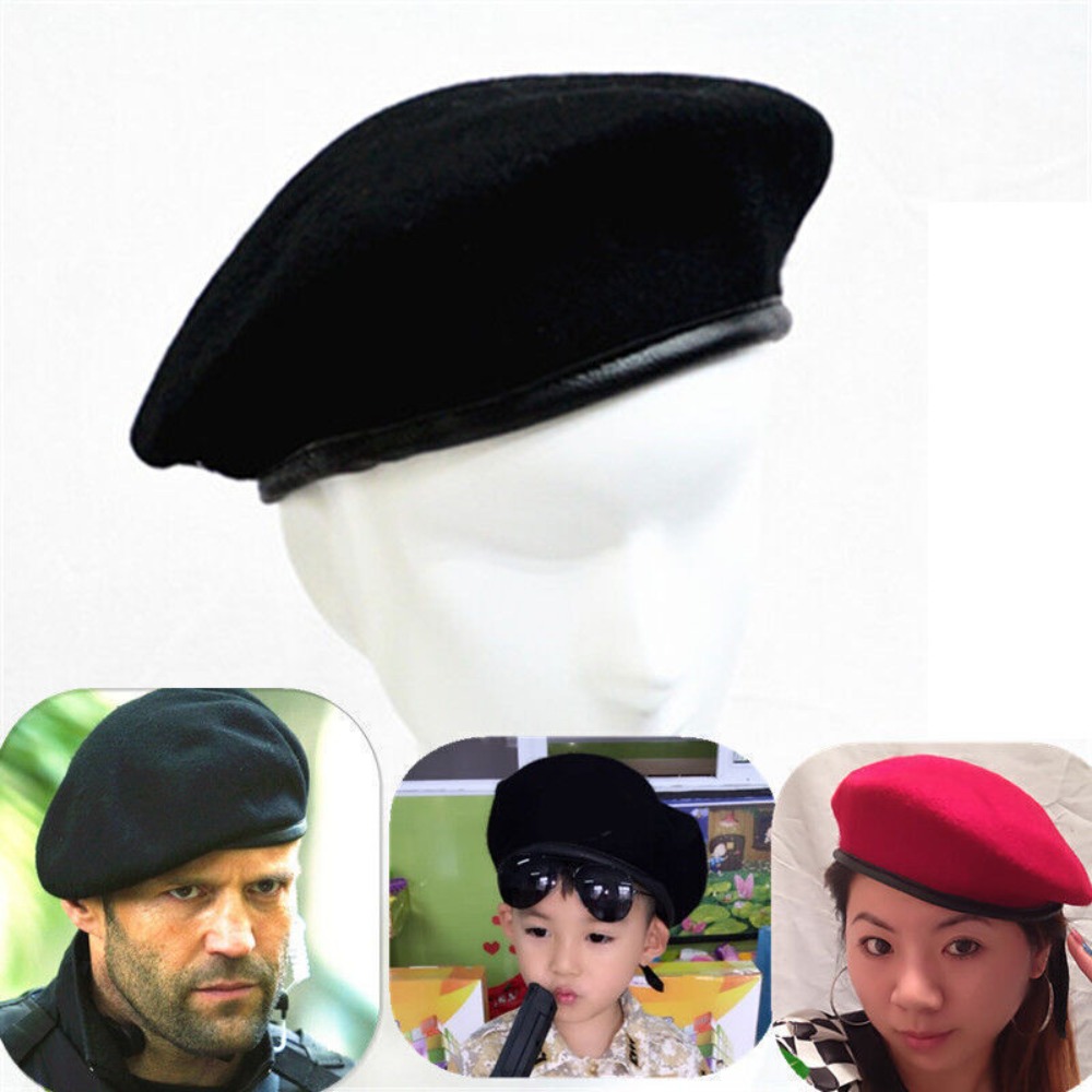 남녀공용 유니폼 모자, 양모 베레, 프랑스 스타일 군인 - Beret French Wool 리뷰 및 가격